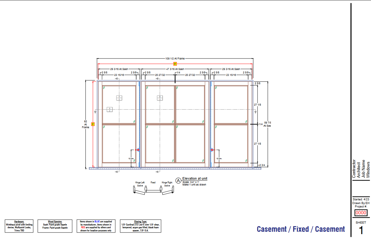 Casement Fixed Casement Window